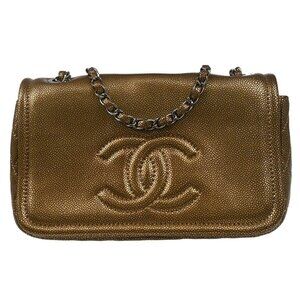 Chanel Bronze Calfskin Timeless Full Flap Shoulder Bag 144558